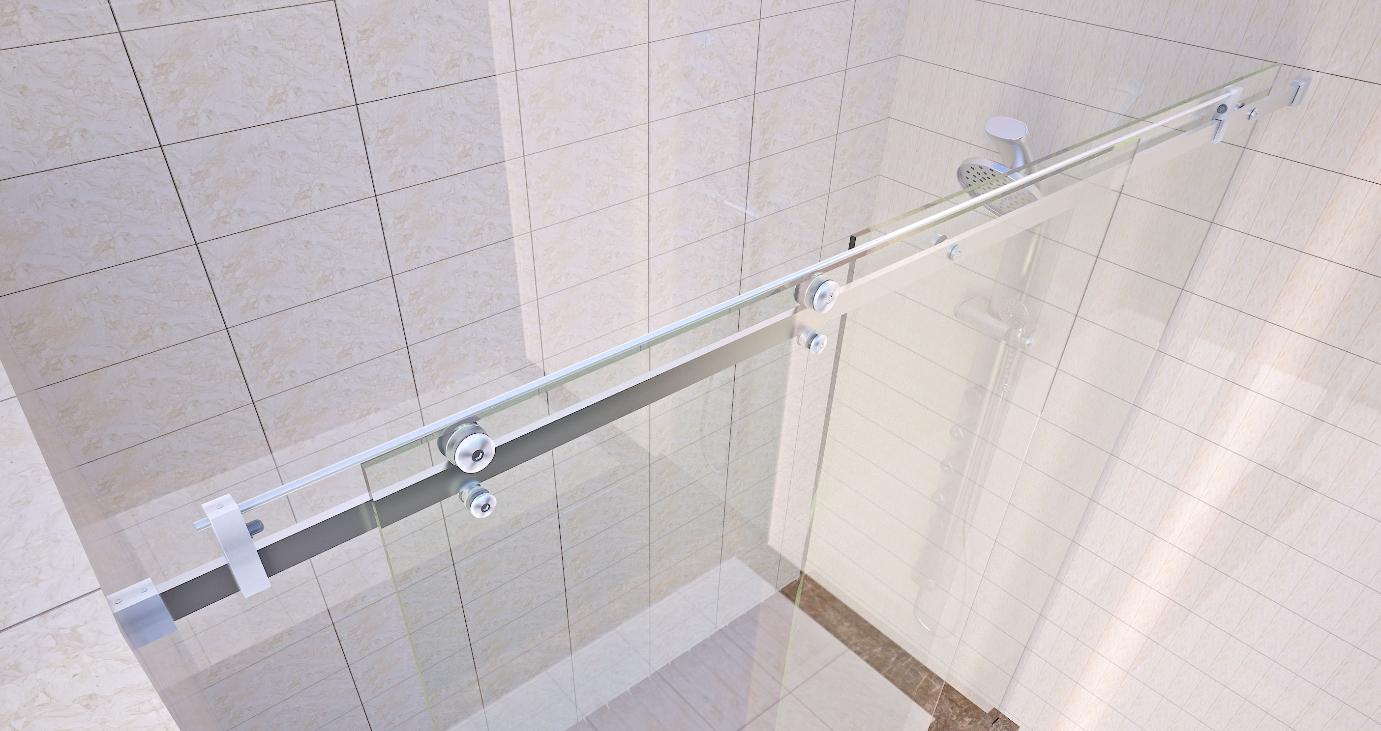 Shower Sliding Door System Argesan Glass Doors Glass Holder Glass